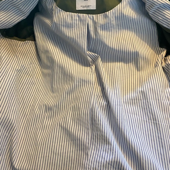 Mango, Sz US S, trench, water repellent olive green rain jacket - Picture 4 of 6